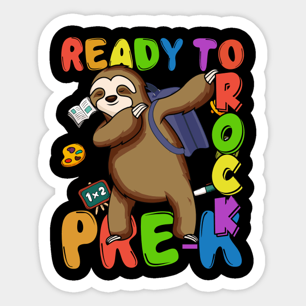 Dabbing Pre-k Sloth Back To School Sticker by kateeleone97023